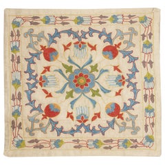 20 "x20" Housse de coussin brodée 100% soie. New Toss Pillow. Oreiller en dentelle Modernity