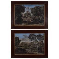 Pair of French Late 18th-Early 19th Century Hand Colored Engravings