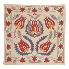 Coussin 100 % soie brodée 19 "x20". Couvercle d'oreiller coloré. The Moderns Pillow (oreiller)