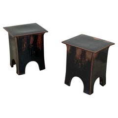 Paire de tabourets/tables en céramique d'Eric O'Leary