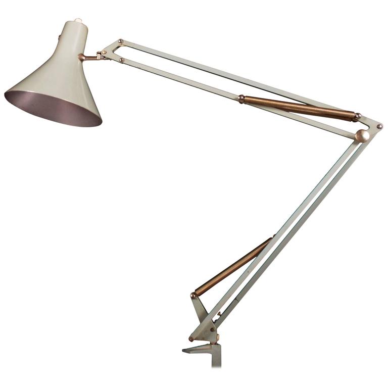 Grey Desk, Table Lamp By Luxo For Sale at 1stDibs | grey desk lamp