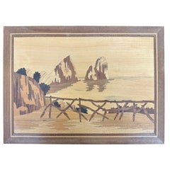 1960s Intarsa Italian Coast Wall Art