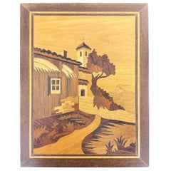 1960s Intarsa Italian Vinyard Wall Art