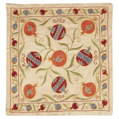 20"x20" Embroidered 100% Silk Cushion Cover. Home Decor. Handmade Pillowcase