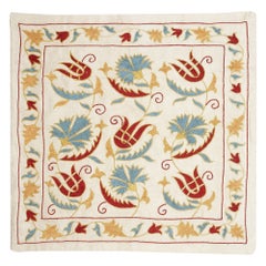 20"x20" Embroidered Pillow Cover. Boho & Chic Home Decor. All Silk Cushion Cover