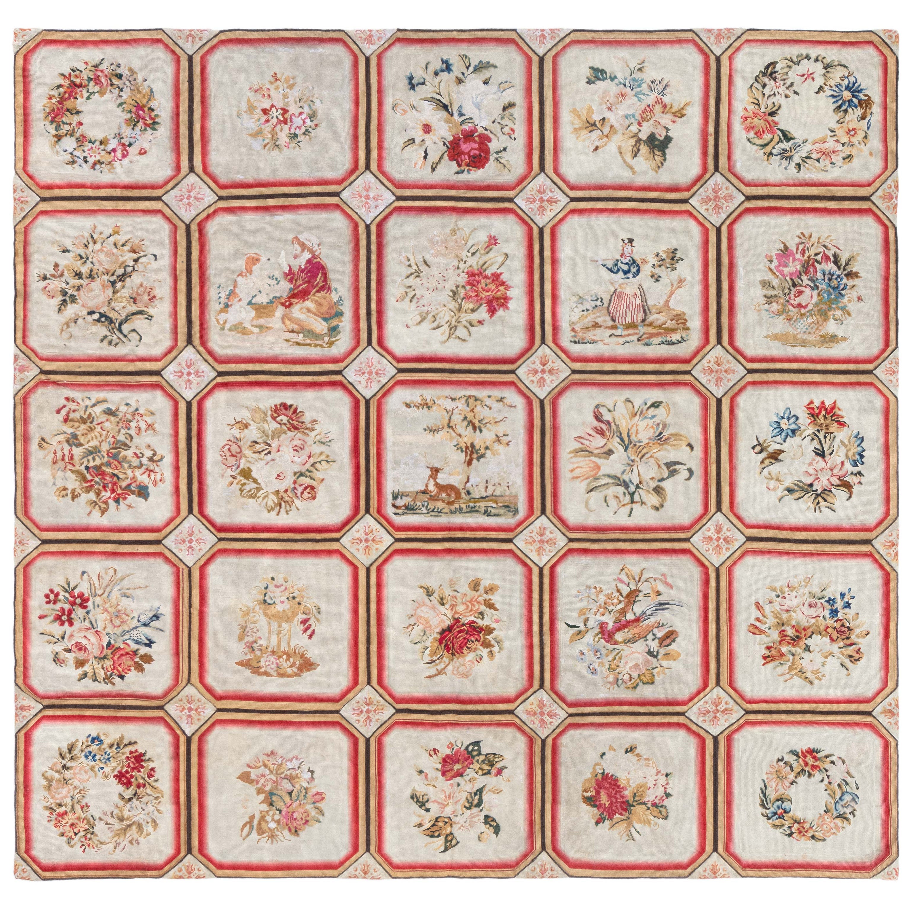 Doris Leslie Blau Alfombra de aguja inglesa de 1900