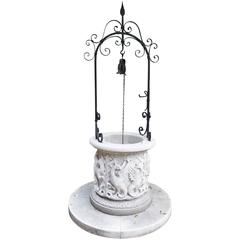 Hand Carved Limestone Well from Italy 12