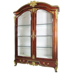 Palatial French 19th Century Louis XV Style Kingwood & Ormolu Mounted Vitrine