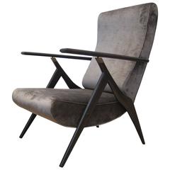 Carlo Mollino Style Reclining Lounge Chair