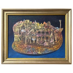 Eduardo Miguel Abela Torras surrealista Olio su tela