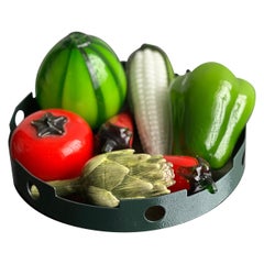 Midcentury Murano Art Glass Fruit & Vegetable Exotic Harvest Sculpture Set