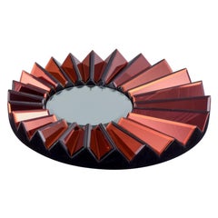 Olivier de Schrijver, French designer. Futuristic "Simba Rouge" wall mirror