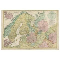 Historische Karte von Nordeuropa und Russland - Gestochen für I. Harrison, 1788