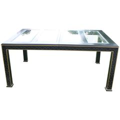 Fretwork Dining Table with Two Extension Leaves Chinoiserie Palm Beach Vintage 10