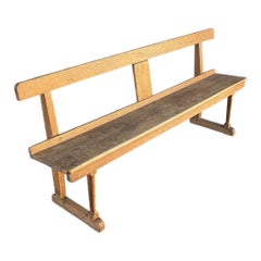 Antique Oak Bench, England, Early 20th Century
