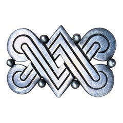 1940s William Spratling Hector Aguilar Sterling Silver Brooch
