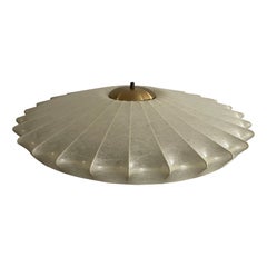 Preciosa lámpara de techo Cocoon Large Flush Mount de GOLDKANT, años 60, Alemania