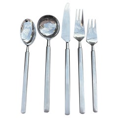 Used Erik Herlow Obelisk Stainless Flatware Set for Copenhagen Cutlery
