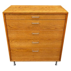 Oak 5 Drawer Dresser in the Style of George Nelson