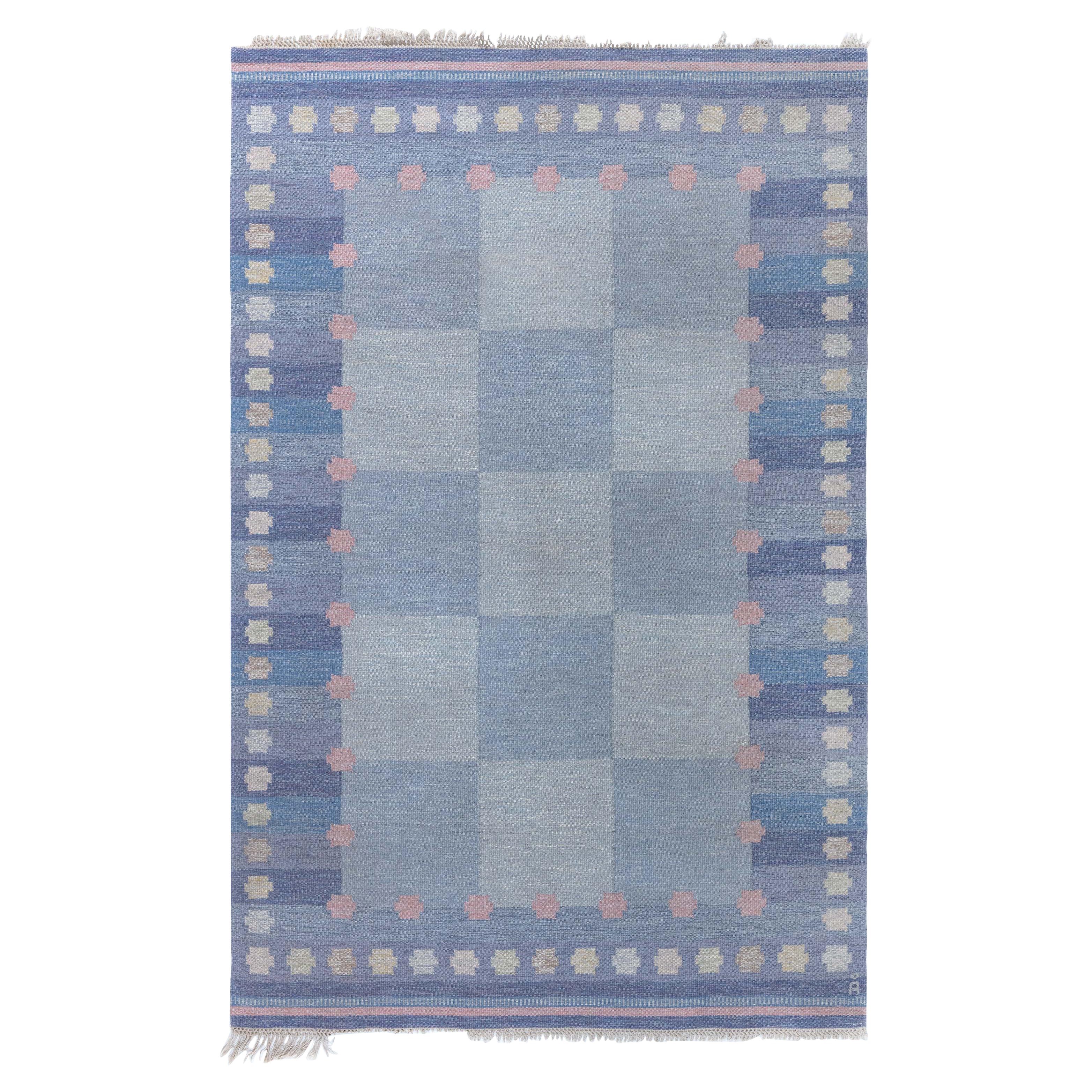 Alfombra sueca vintage de tejido plano de Agda Österberg, en Doris Leslie Blau