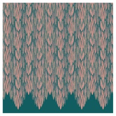 Art Deco Inspired Pink & Green Wallpaper Panels: Grotto Rambouillet