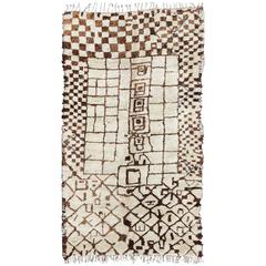 Large Vintage Moroccan Beni Ouraine Rug 8