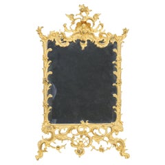 Antique Caldwell & Co. Rococo Gilt Bronze Foliate Form Dressing Mirror C1900