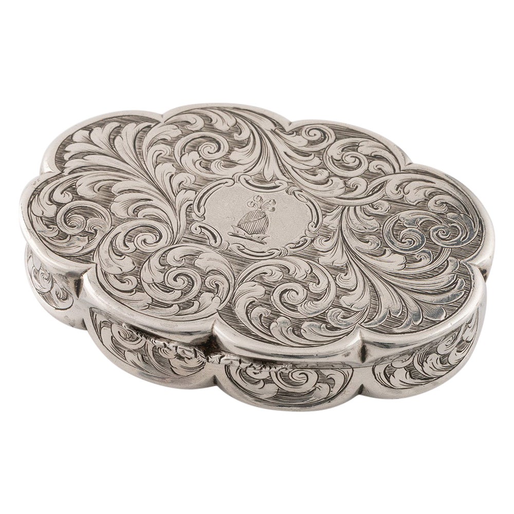 Nathaniel Mills Silver Snuff Box Birmingham 1842