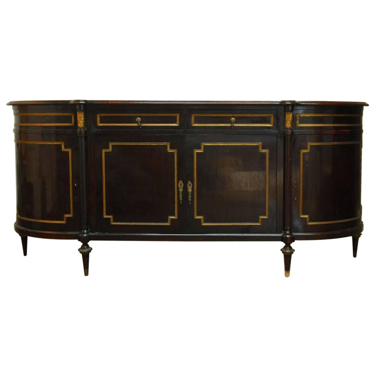 19th Century Louis XVI Ormolu Mounted Mahogany Buffet