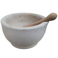 Marble Mortar and Pestle