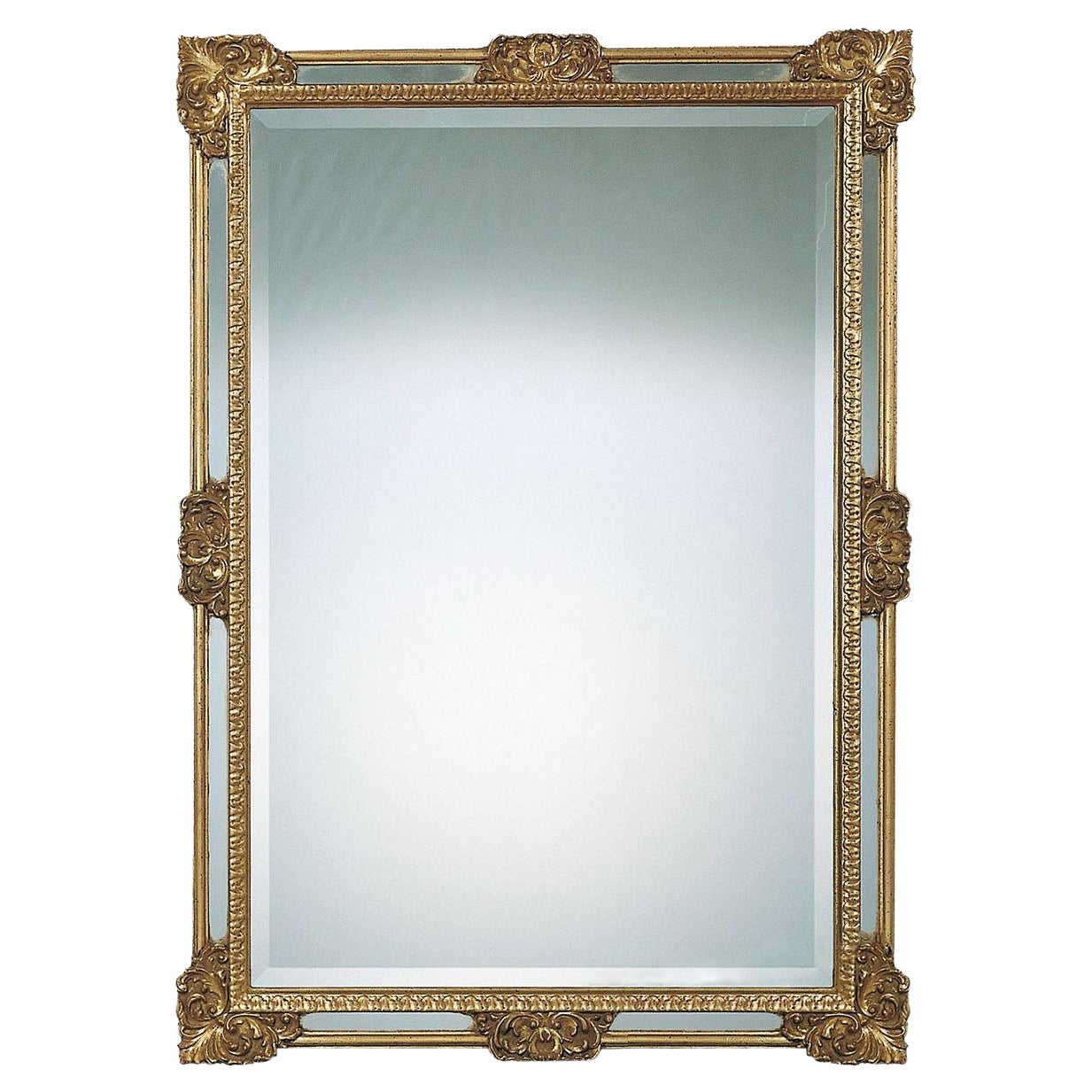 Espejo de pared dorado de estilo florentino Lietta