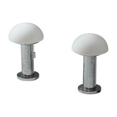 Paire de lampes de table à champignon, Glashütte Limburg, années 1970/1980