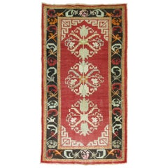 Türkischer Vintage-Teppich im mongolischen Stil, beeinflusst von Teppichen