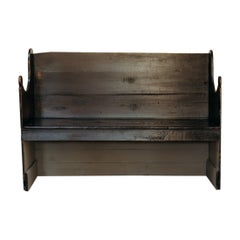 Panchina spagnola in legno di pioppo del XIX secolo ...