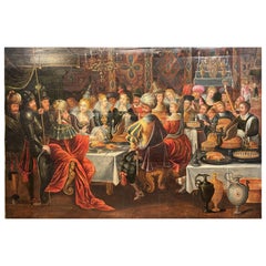 La festa di Baldassarre, Frans FRANKEN II e bottega, XVII secolo.