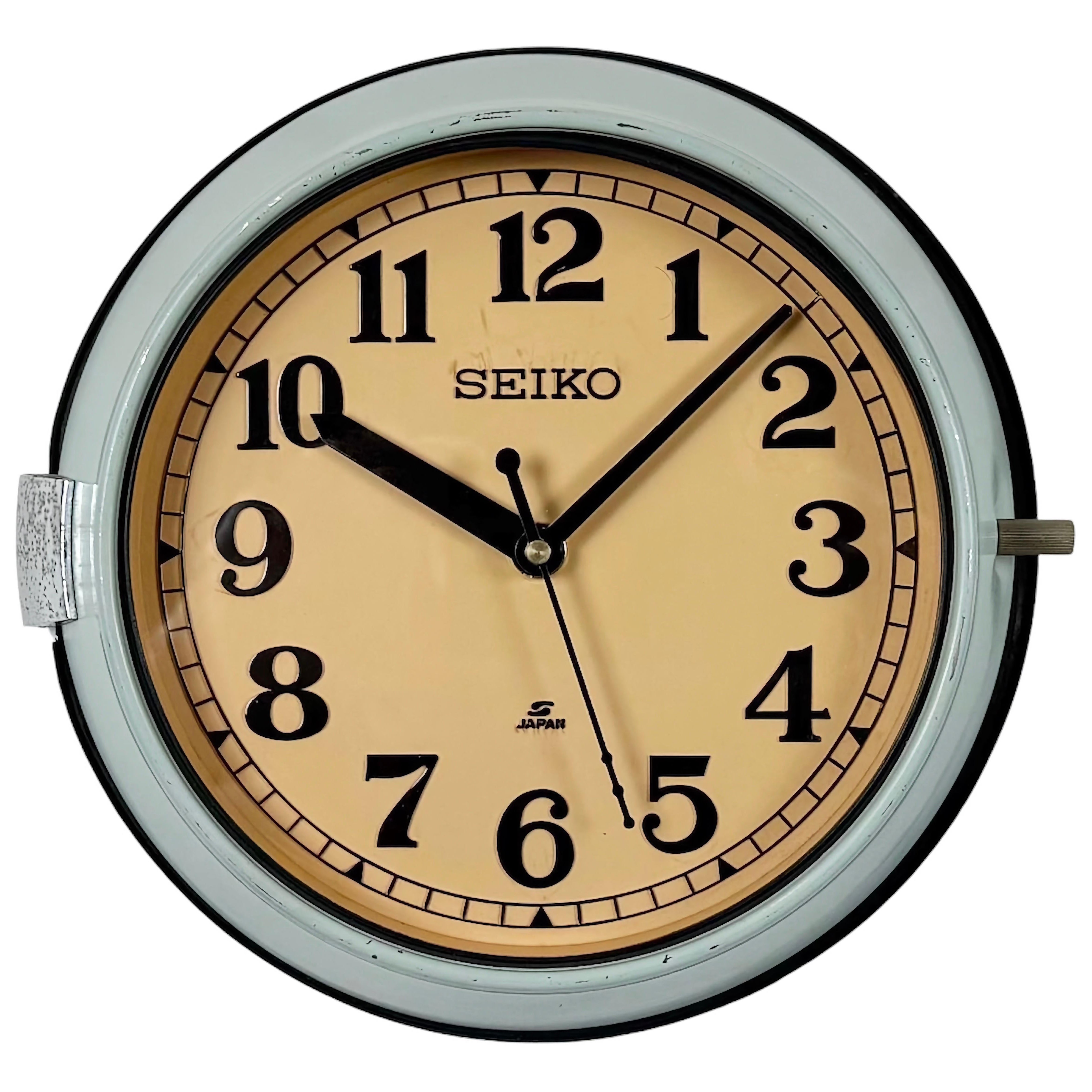 Reloj de Pared Seiko Barcos Vintage Azul, Años 70