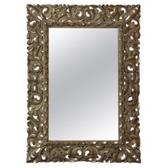 Antique Italian Renaissance Carved Giltwood Wall Mirror