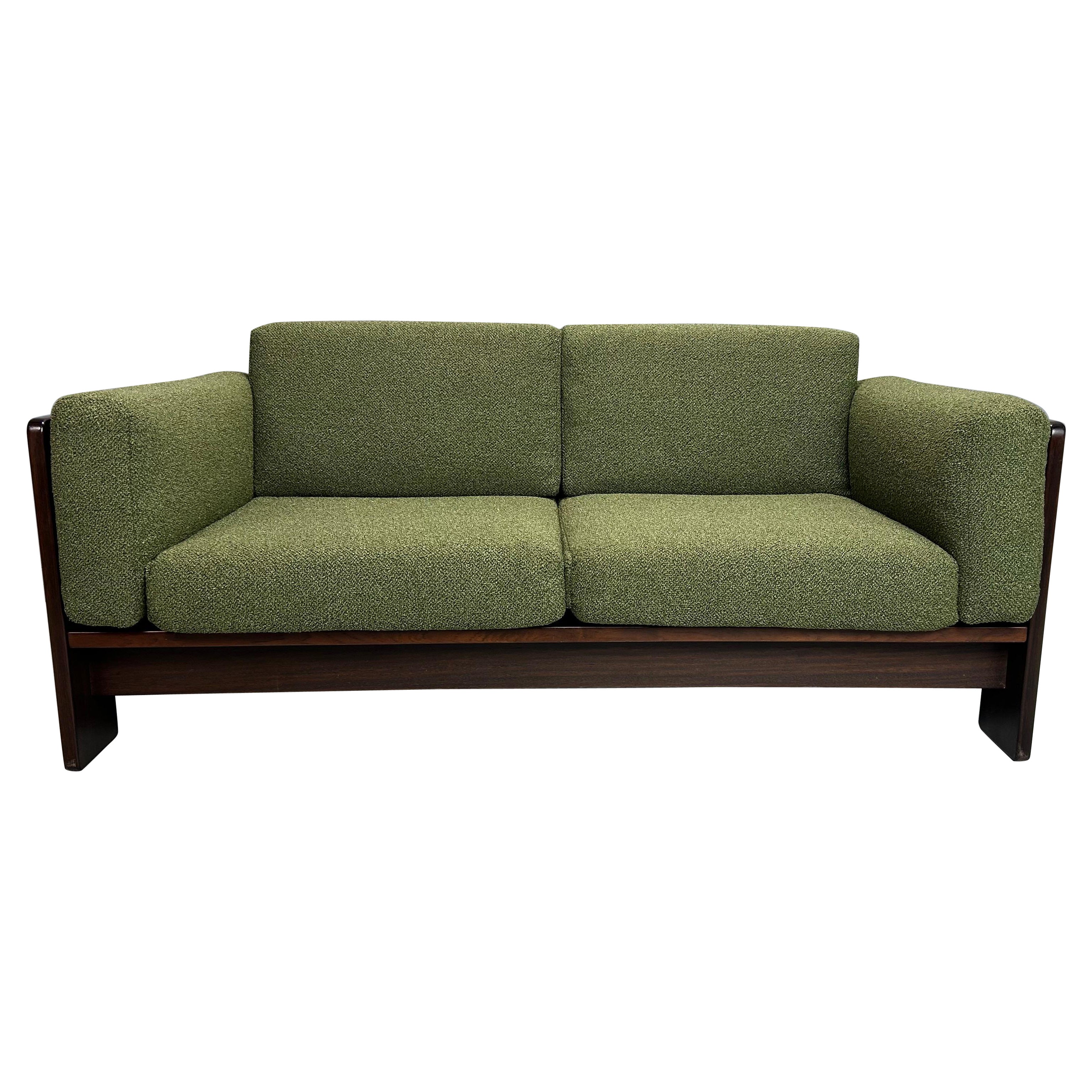 Tobia Scarpa new Green Boucle "Bastiano" 2-Seater Sofa for Knoll, 1960s, Italy