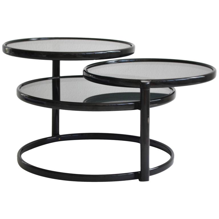 Post Modern Three Tier Articulating Side Table At 1stdibs Post Modern Three Tier Articulating Side Table For