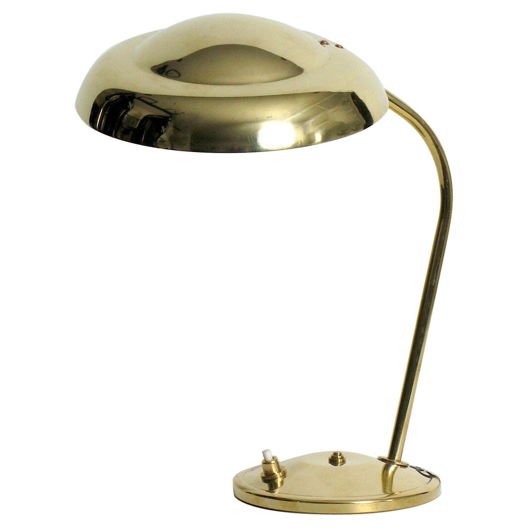 Französische Messing-Tischlampe aus der Mitte des Jahrhunderts
