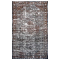 Antique Distressed Mahal Earthy Tones Wool Rug 10'x16'10''