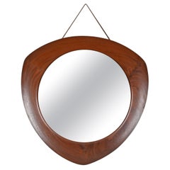 Mid-Century "Oscar" Teak Mirror By Campo & Graffi for Home Torino, Italy 1958
