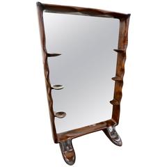 Beautiful Hand Crafted Redwood Standing Mirror
