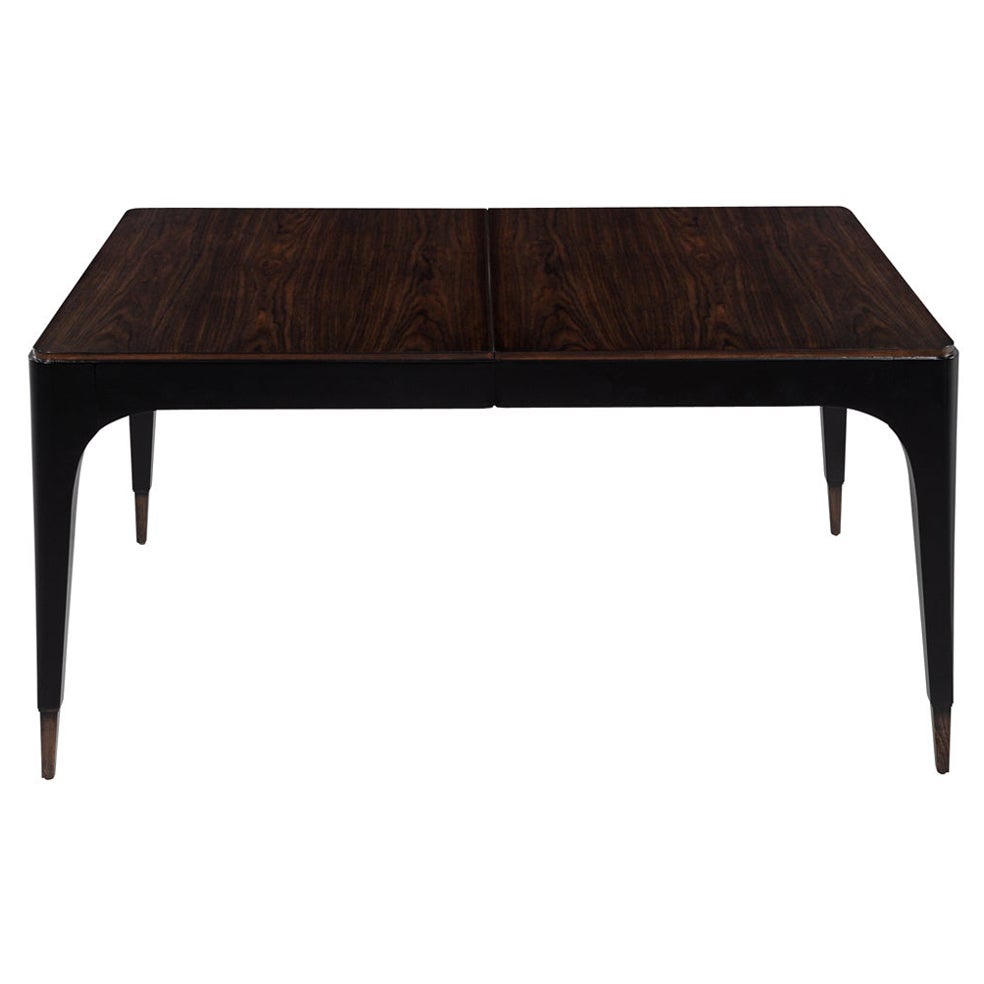 Modern Curved 2-Tone Walnut Dining Table