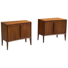 American Designer, Nightstands, Walnut, USA, 1950s