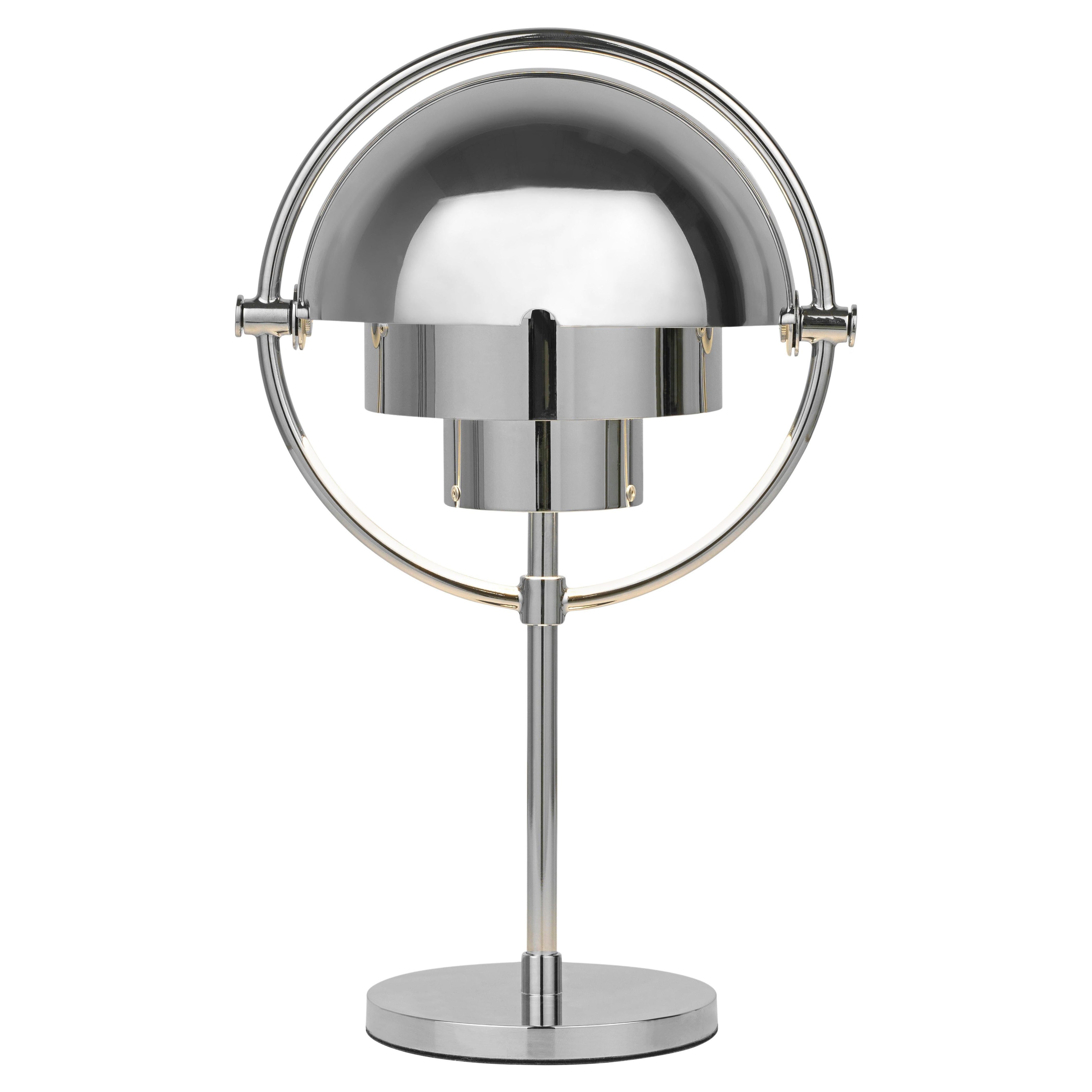 Louis Weisdorf 'Multi-Lite' Portable Table Lamp in Chrome for GUBI For Sale