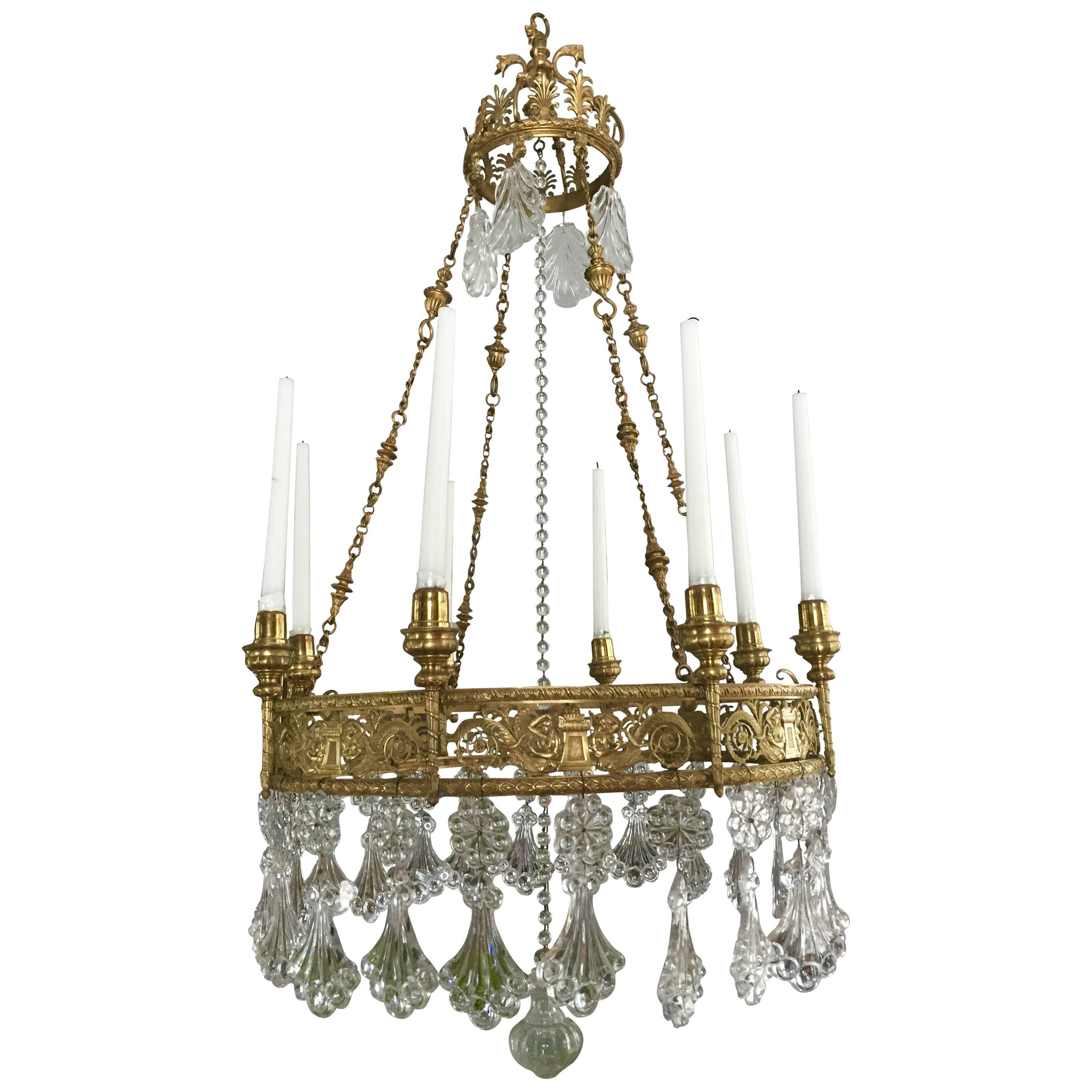 Crystal Chandelier In Neoclasiclal Style 