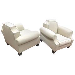 Pair of Fully Restored Neo-Classical Club Chairs by J.M. Rothshild 