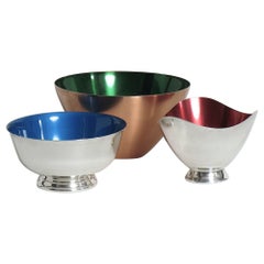 Danish and American Mid Century Enameled Bowls