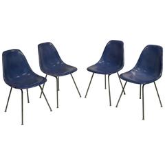 Set of Four Eames for Herman Miller Fiberglass Chairs